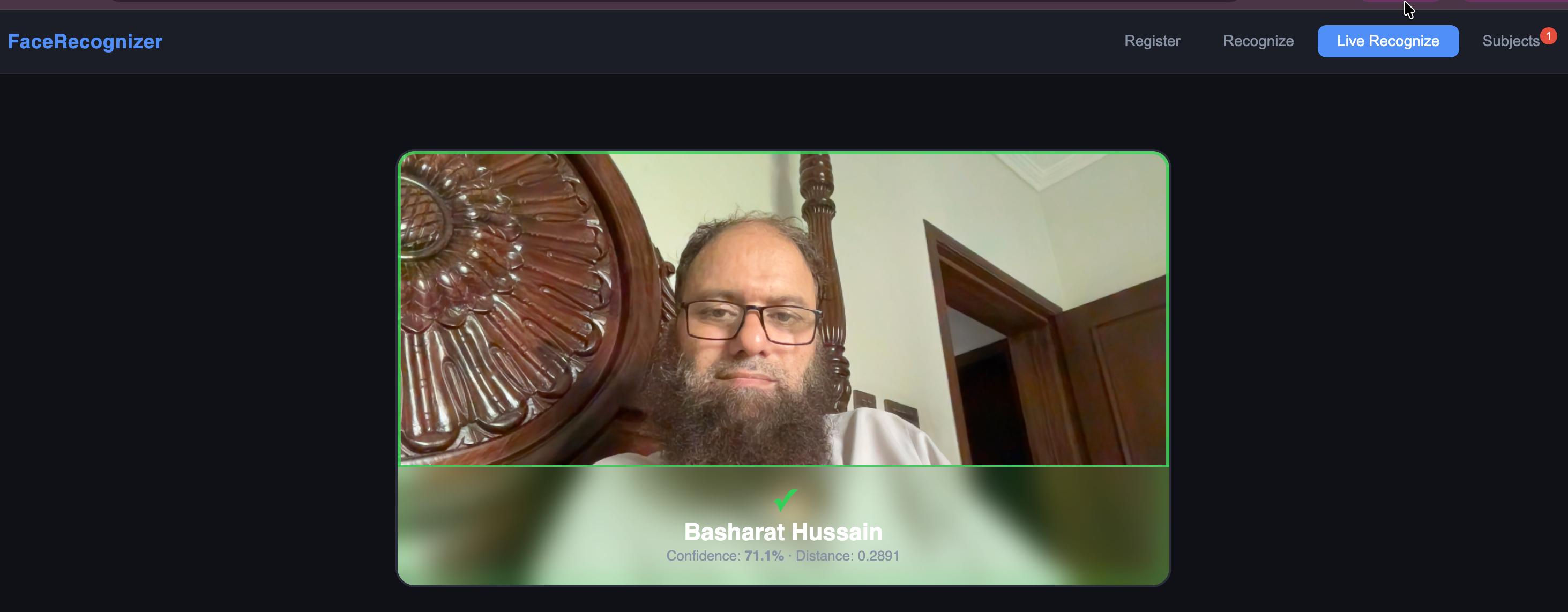 AI-RecogniX — Real-Time Face Recognition screenshot 1