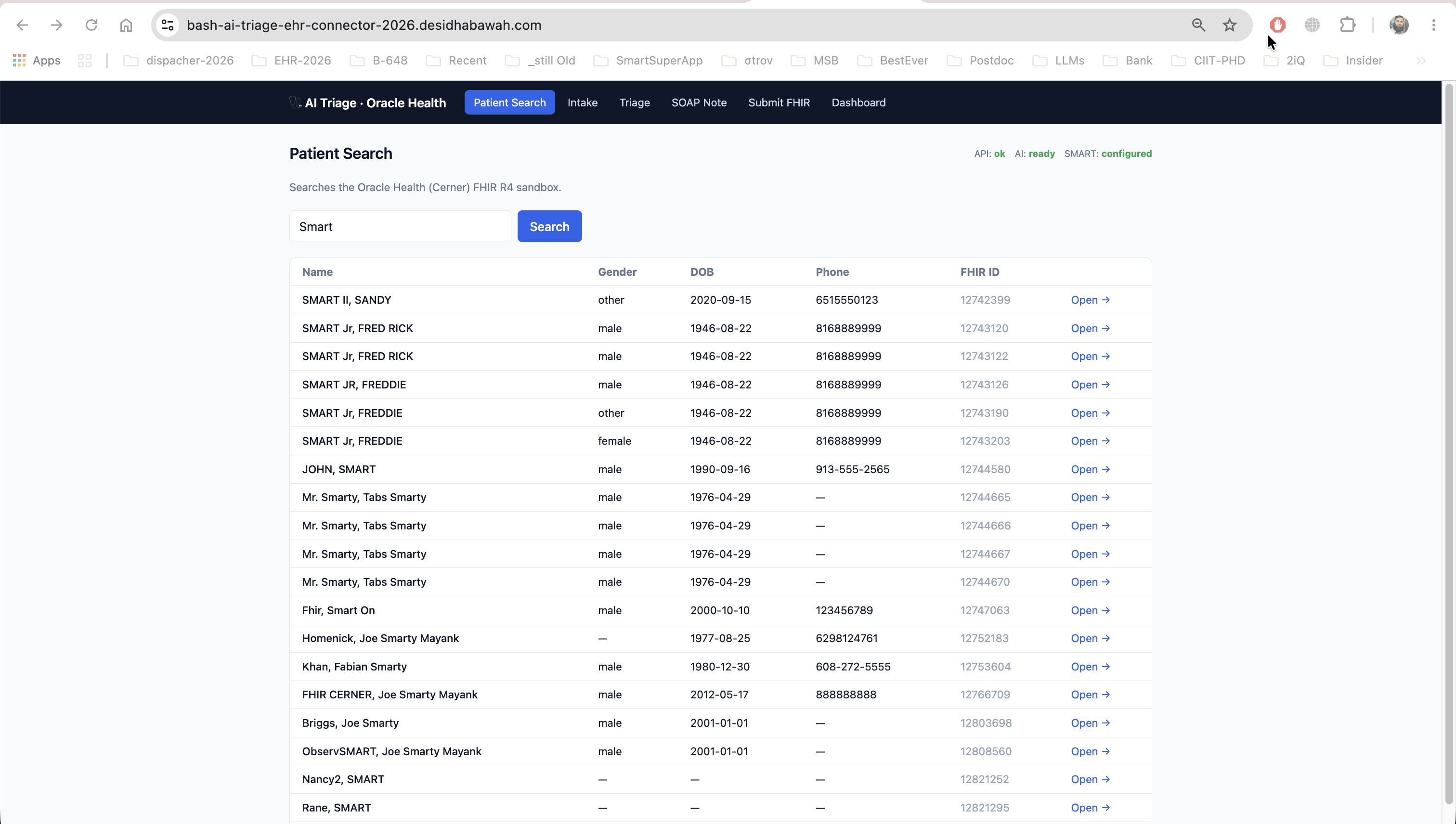 AI Triage + Cerner EHR Connector screenshot 1