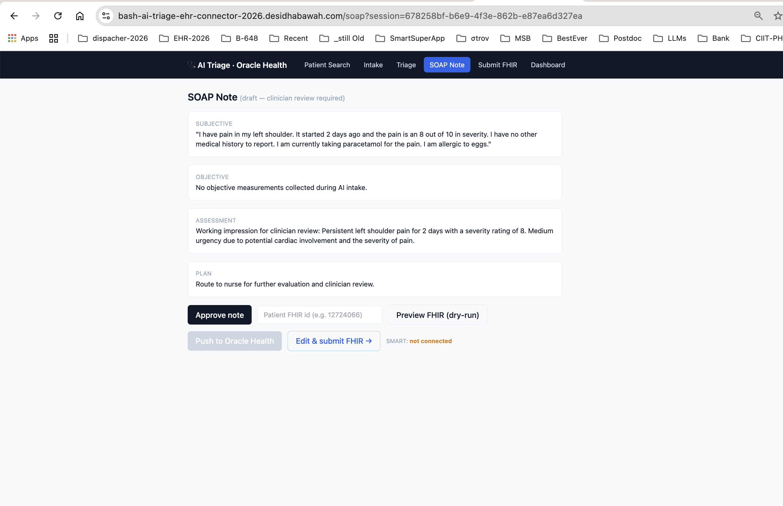 AI Triage + Cerner EHR Connector screenshot 4
