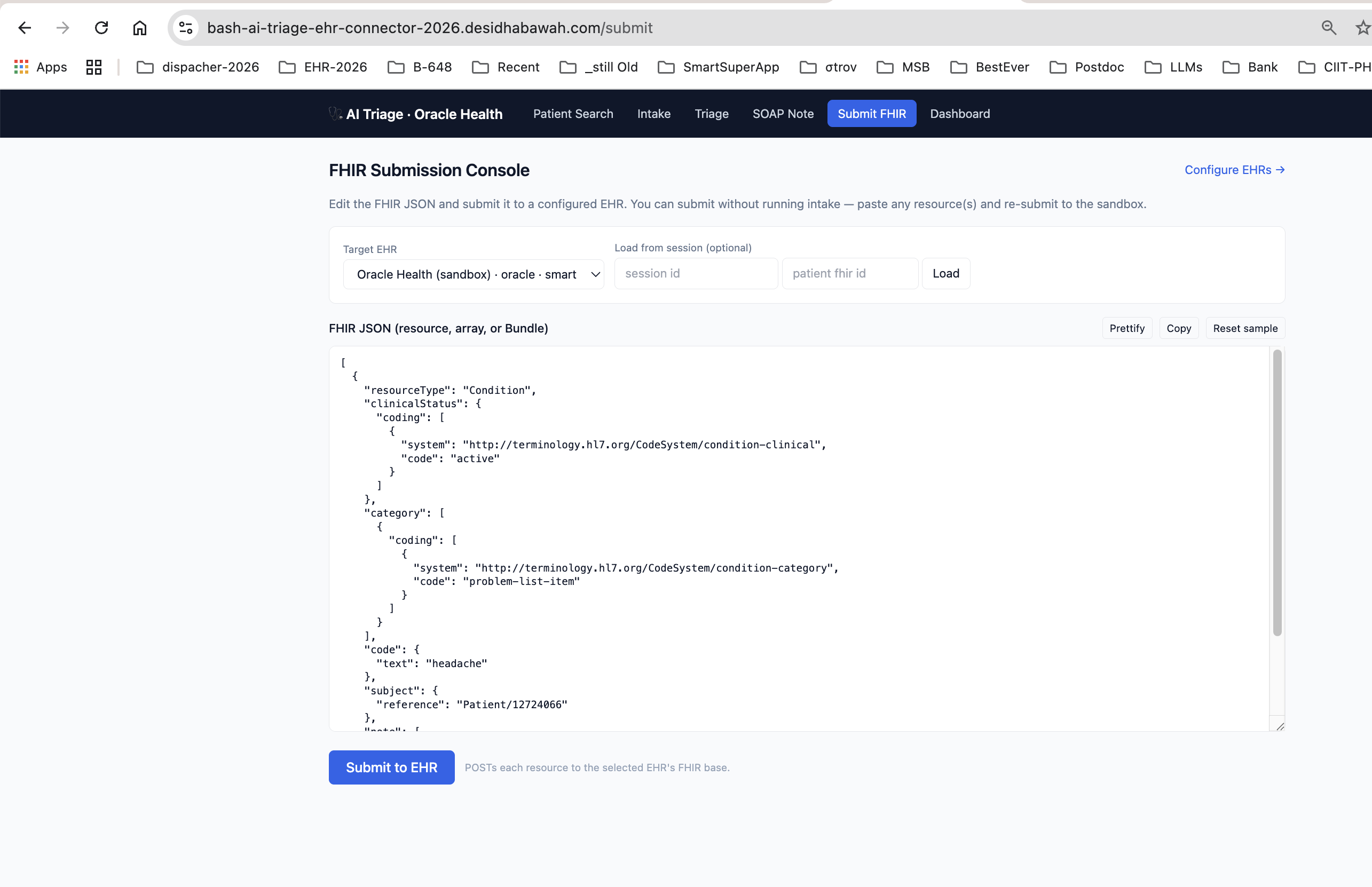 AI Triage + Cerner EHR Connector screenshot 5