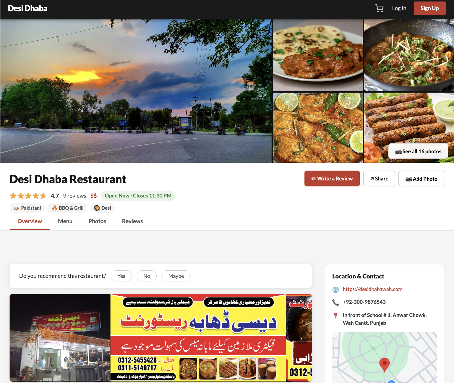 Desi Dhaba — Multi-Tenant Restaurant Platform