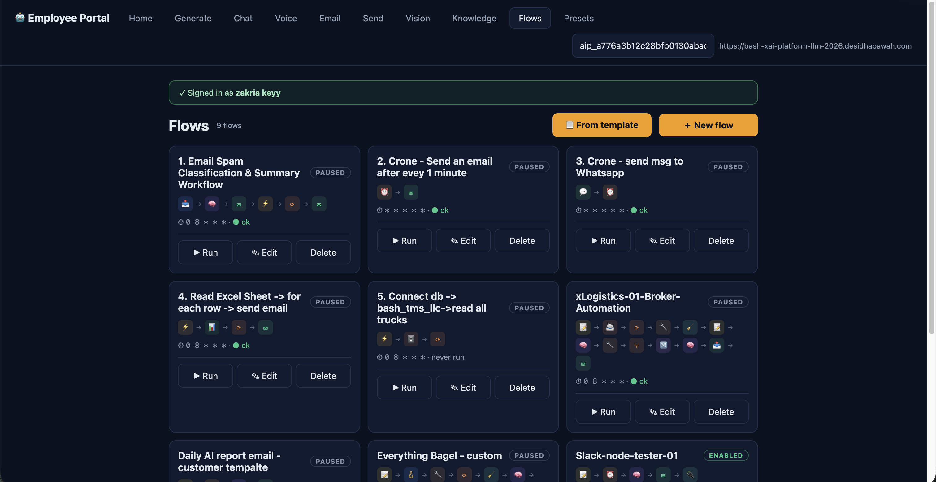 Bash XAI Platform — Layered LLM Platform screenshot 2